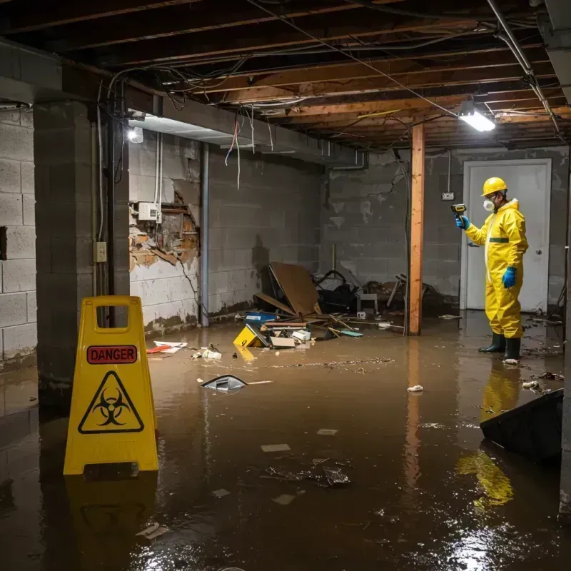 Flooded Basement Electrical Hazard in Southgate, KY Property