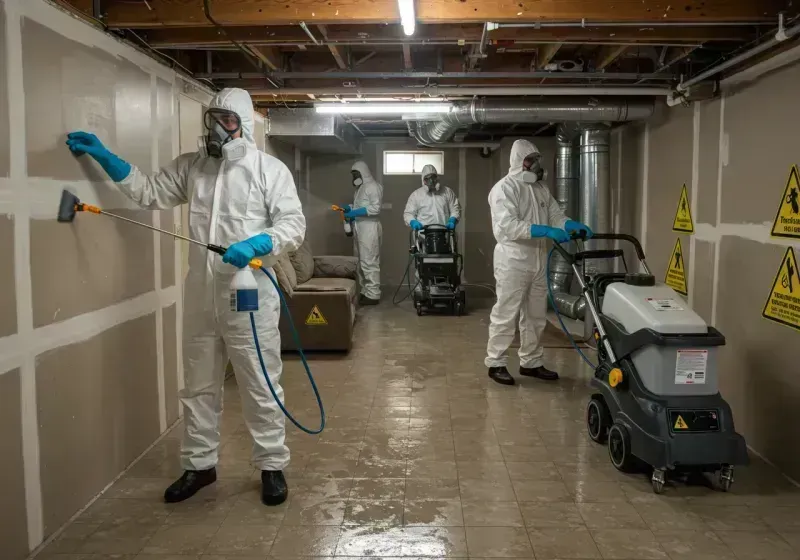 Basement Moisture Removal and Structural Drying process in Southgate, KY